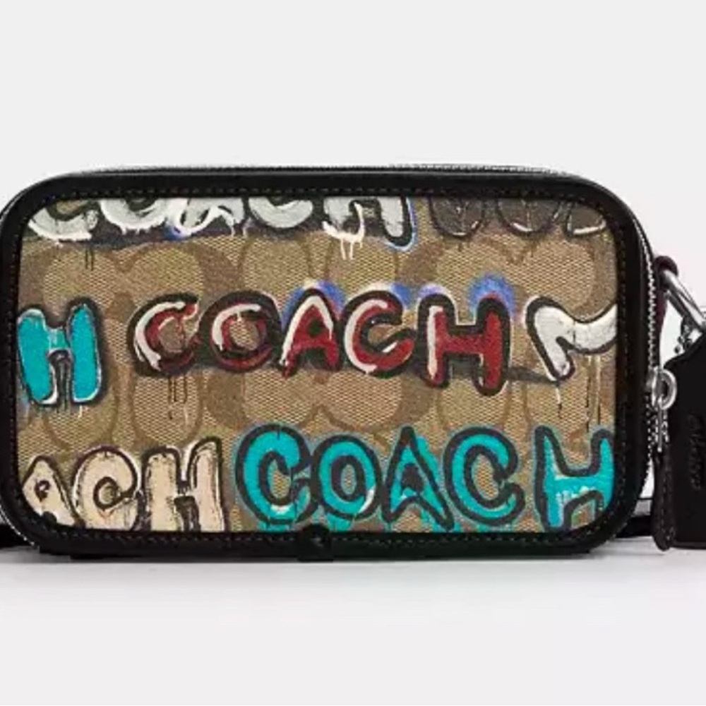 COACH X Super RARE Mint N Serf Wyatt Crossbody Bag in Signature Graffiti Pattern - Picture 10 of 10